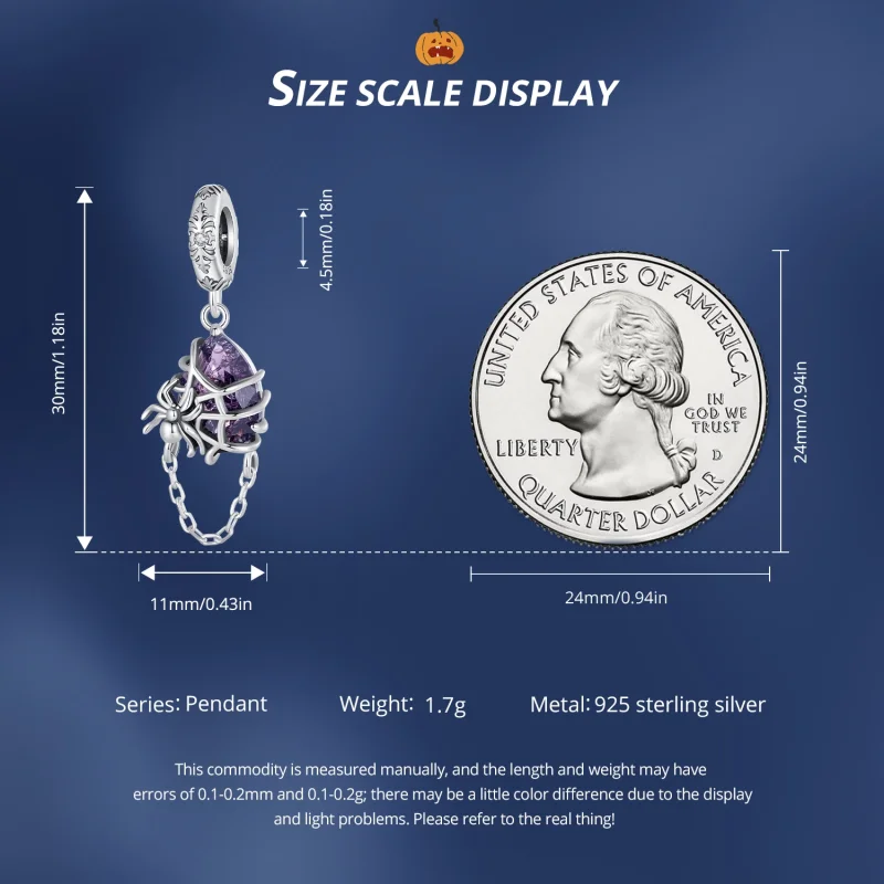 (imagem para) Pingente Aranha Suspenso Estilo Pandora - BSC913 - Visualizar 7