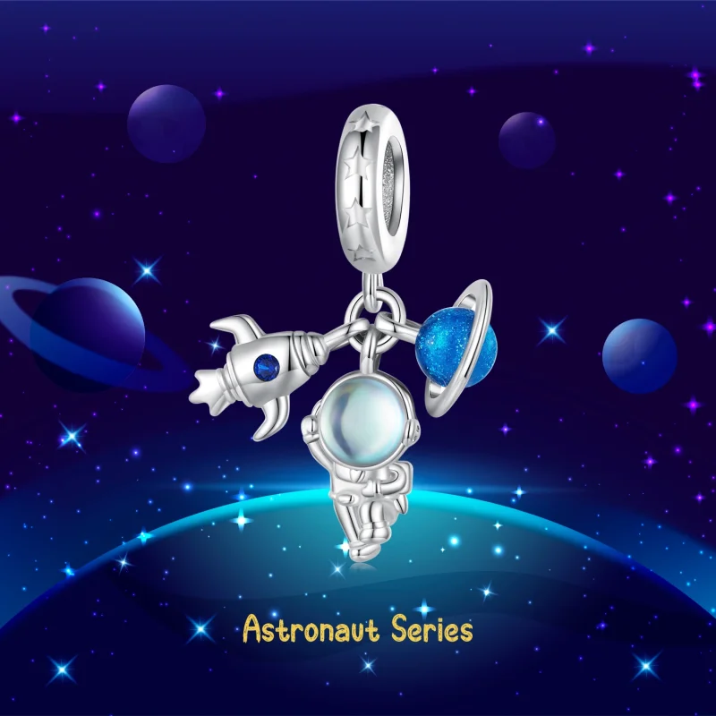 (imagem para) Pingente Astronauta Estilo Pandora - BSC791 - Visualizar 6