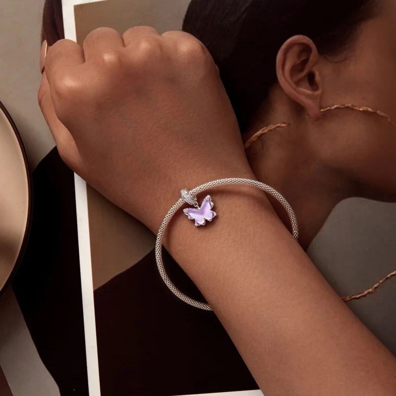 (imagem para) Pingente Borboleta de Renda Estilo Pandora - BSC925 - Visualizar 5