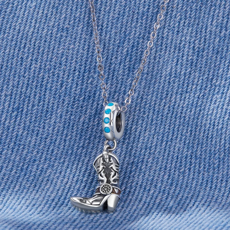 (imagem para) Pingente Botas de Couro de Cowboy Estilo Pandora - SCC2566 - Visualizar 2