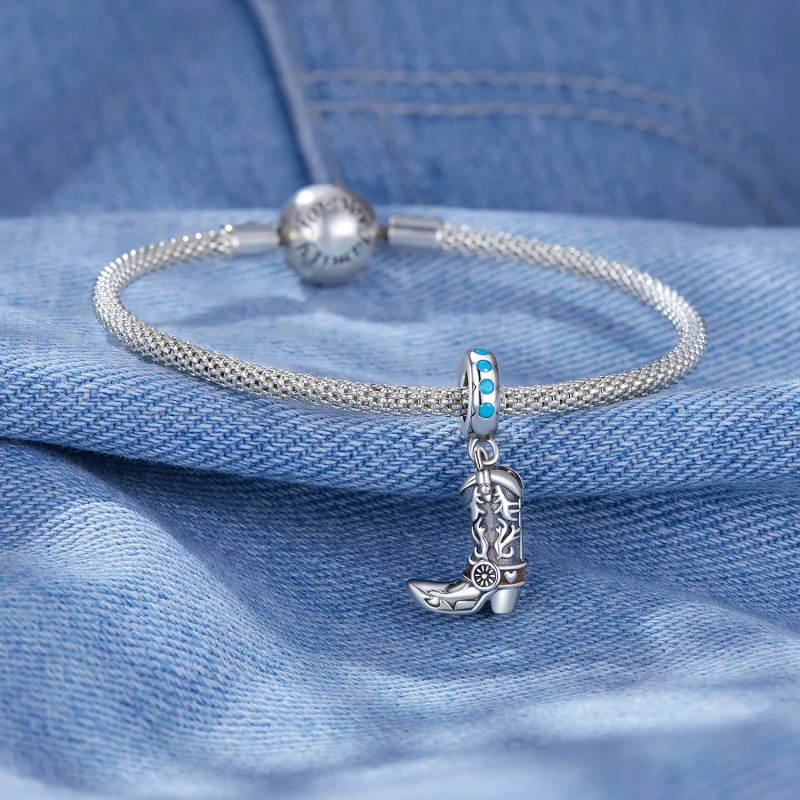 (imagem para) Pingente Botas de Couro de Cowboy Estilo Pandora - SCC2566 - Visualizar 3