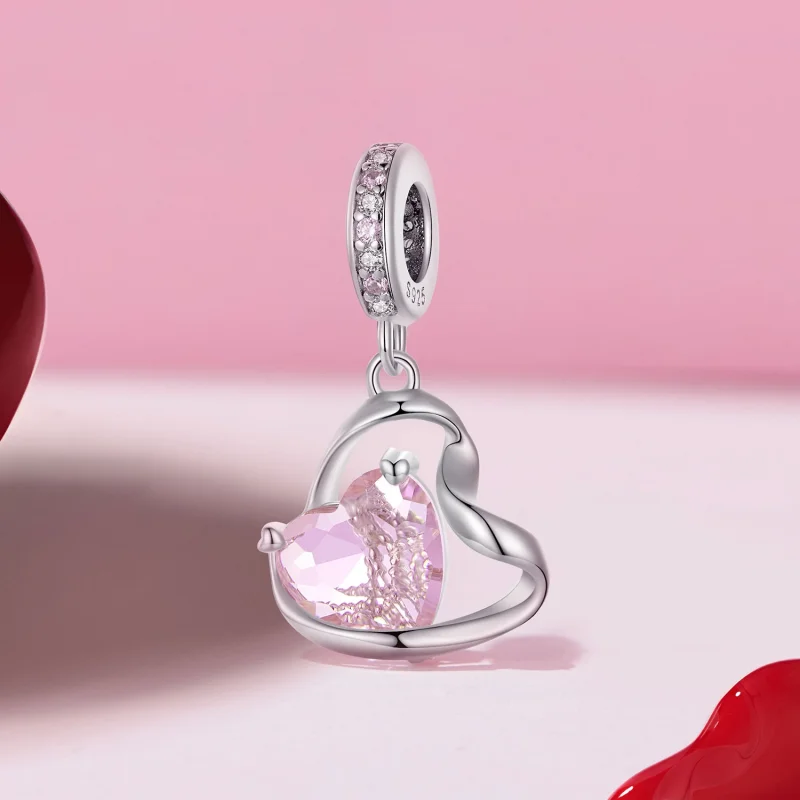 (imagem para) Pingente Coração com Laço no Estilo Pandora - BSC922 - Visualizar 2