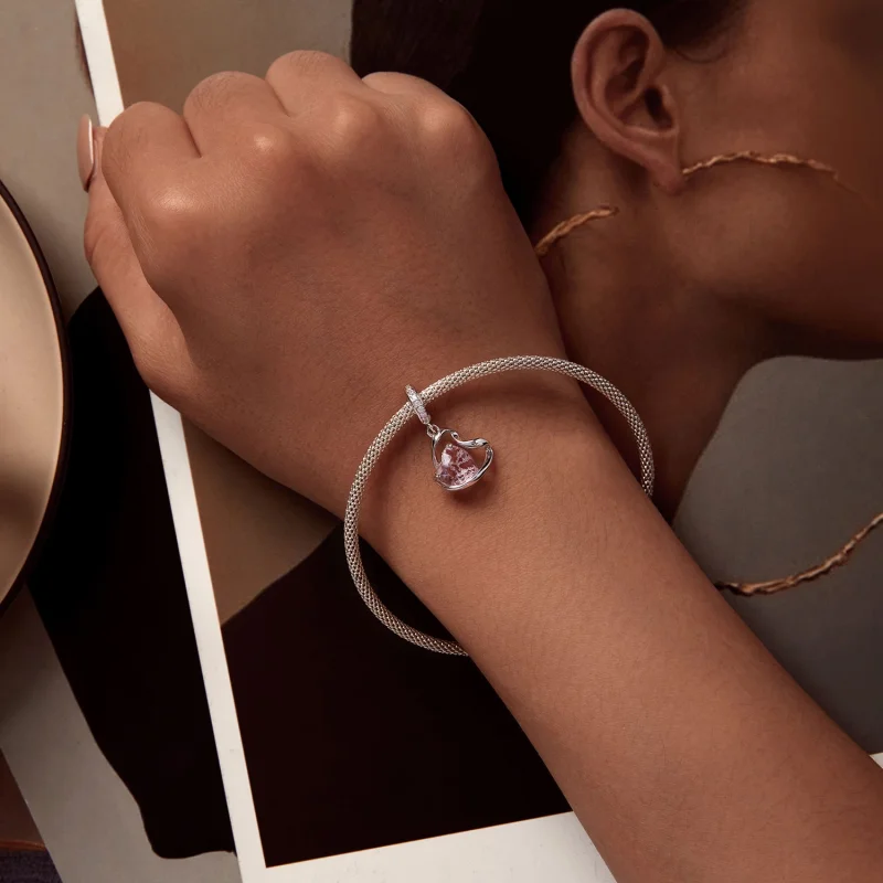 (imagem para) Pingente Coração com Laço no Estilo Pandora - BSC922 - Visualizar 5