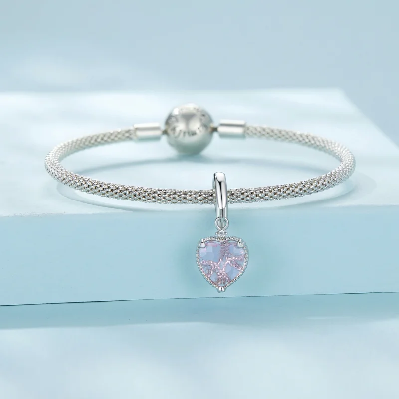 (imagem para) Pingente Coração Rosa Estilo Pandora - SCC2594 - Visualizar 3