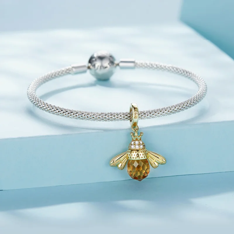 (imagem para) Pingente de Abelha Dourada Estilo Pandora - SCC035-B - Visualizar 3