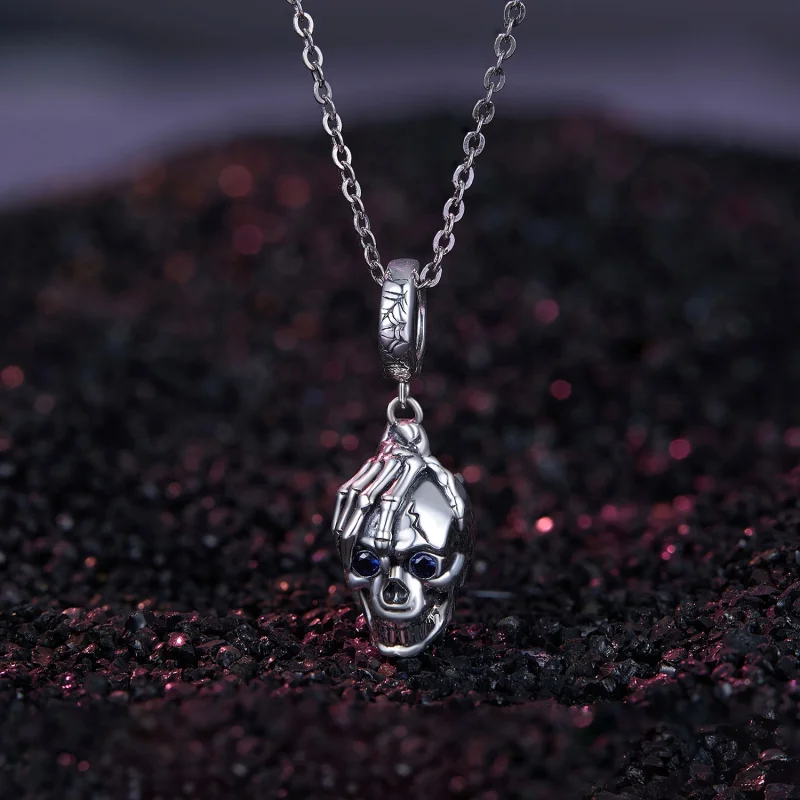 (imagem para) Pingente de Caveira de Halloween Estilo Pandora - SCC2606 - Visualizar 2