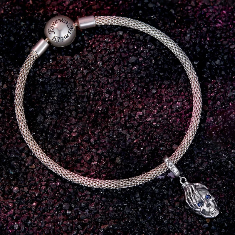 (imagem para) Pingente de Caveira de Halloween Estilo Pandora - SCC2606 - Visualizar 3