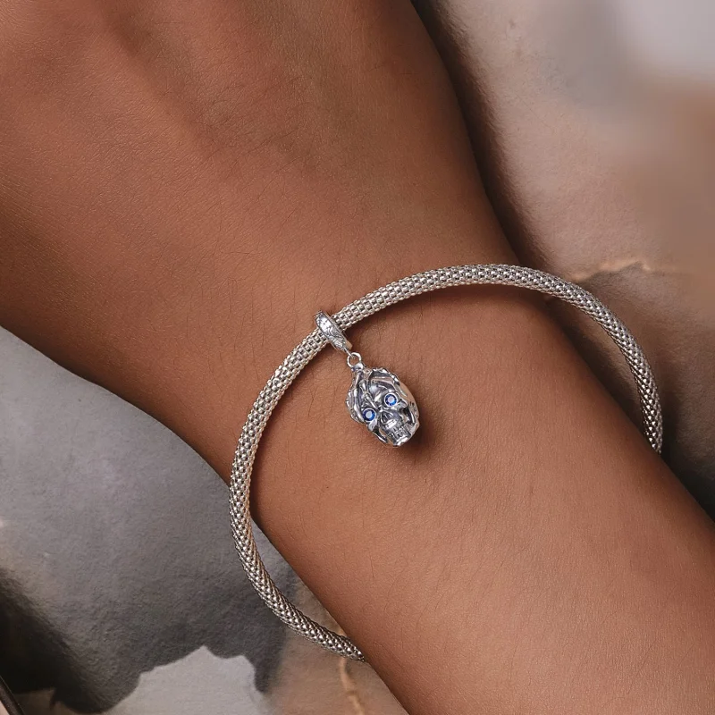 (imagem para) Pingente de Caveira de Halloween Estilo Pandora - SCC2606 - Visualizar 6