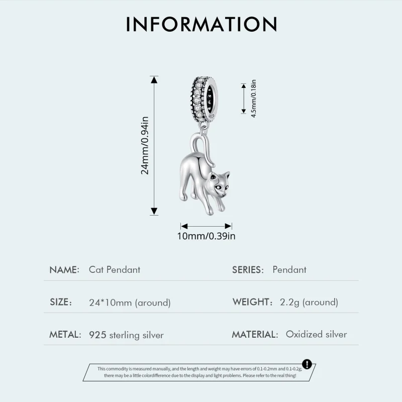 (imagem para) Pingente de Gato Estilo Pandora - SCC2595 - Visualizar 4