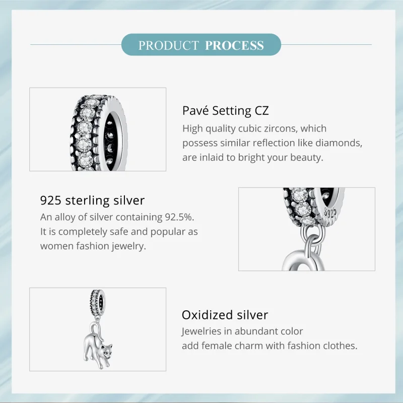 (imagem para) Pingente de Gato Estilo Pandora - SCC2595 - Visualizar 6