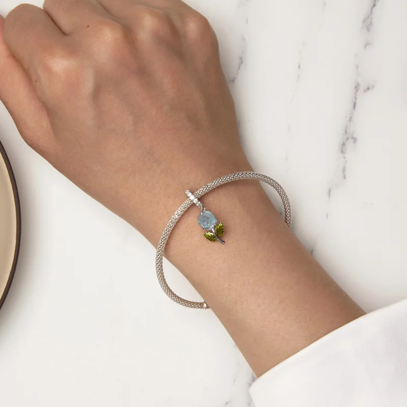 (imagem para) Pingente de Rosa de Cristal Estilo Pandora - BSC824-BU - Visualizar 5