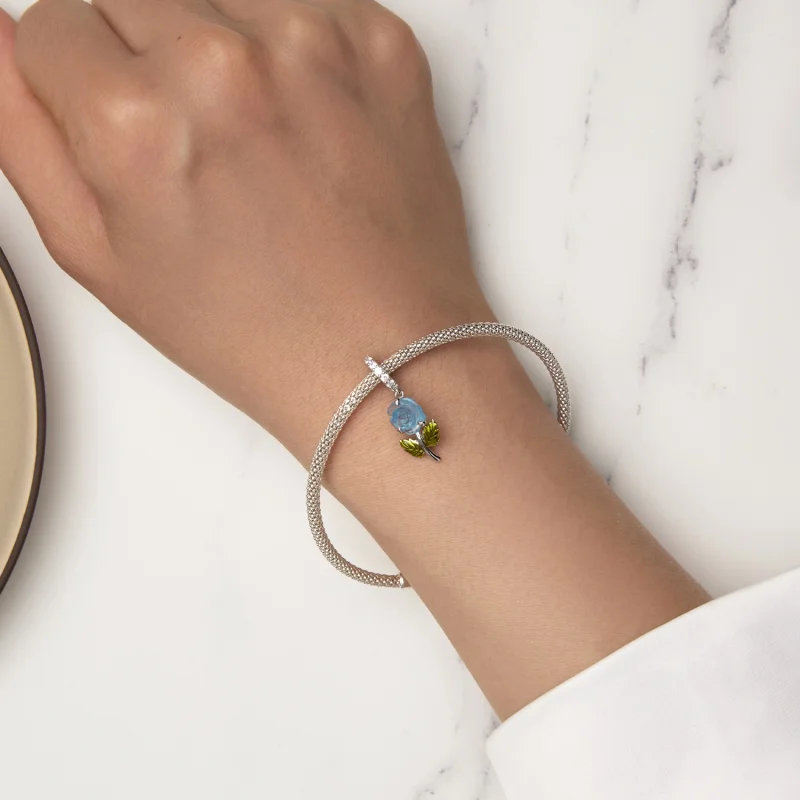 (imagem para) Pingente de Rosa de Cristal Estilo Pandora - BSC824-BU - Visualizar 6