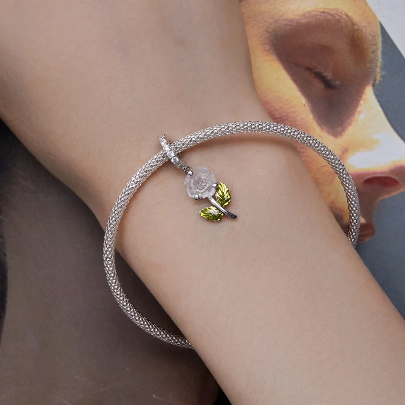 (imagem para) Pingente de Rosa de Cristal Estilo Pandora - BSC824 - Visualizar 5