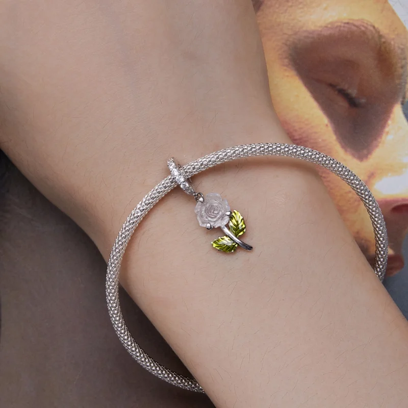 (imagem para) Pingente de Rosa de Cristal Estilo Pandora - BSC824 - Visualizar 6