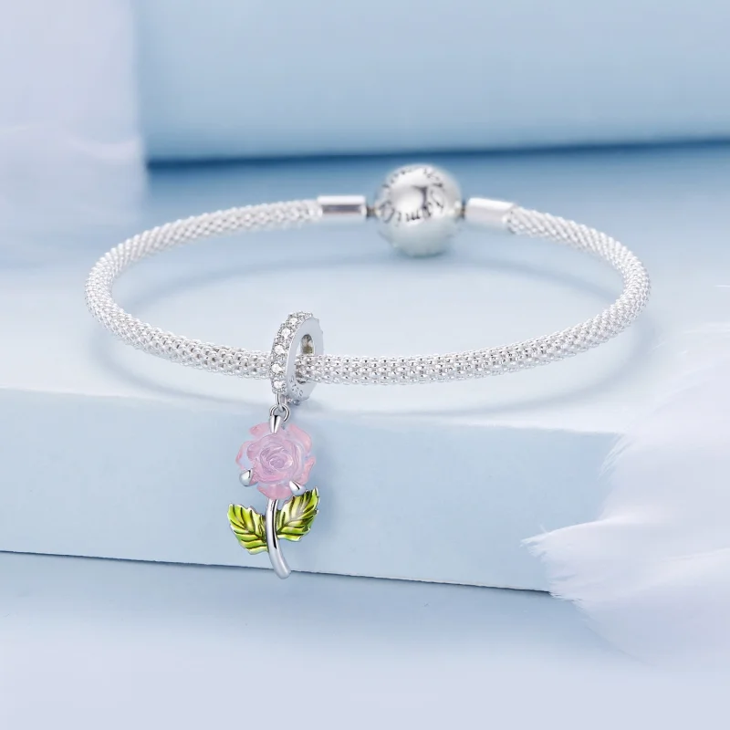 (imagem para) Pingente de Rosa de Cristal Estilo Pandora - BSC824 - Visualizar 7