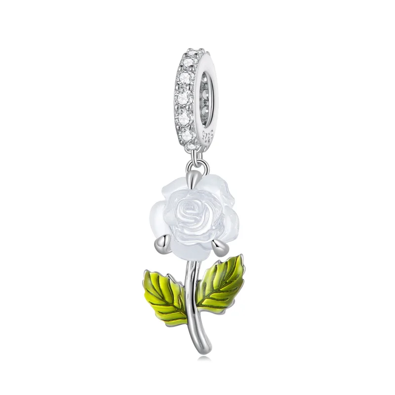 (imagem para) Pingente de Rosa de Cristal Estilo Pandora - BSC824 - Visualizar 8