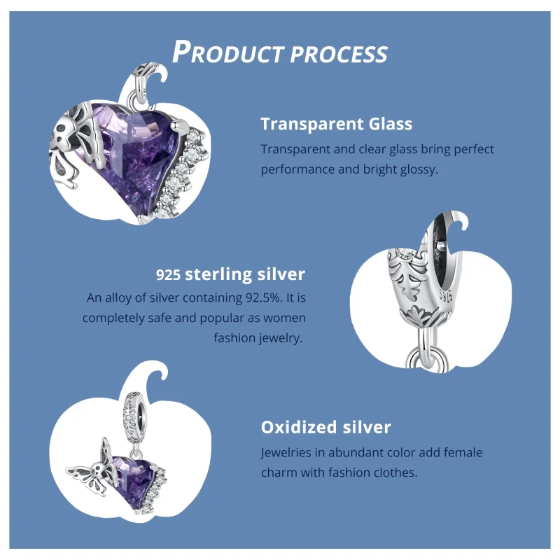 (imagem para) Pingente de Silicone Borboleta e Caveira Estilo Pandora - BSC912 - Visualizar 5