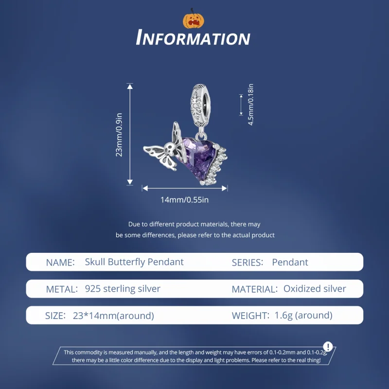 (imagem para) Pingente de Silicone Borboleta e Caveira Estilo Pandora - BSC912 - Visualizar 6