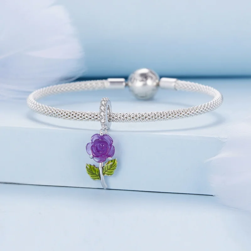 (imagem para) Pingente Estilo Pandora Rosa de Cristal - BSC824-VT - Visualizar 3