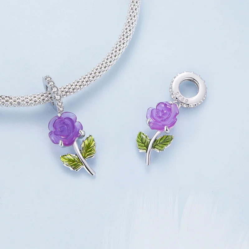 (imagem para) Pingente Estilo Pandora Rosa de Cristal - BSC824-VT - Visualizar 4