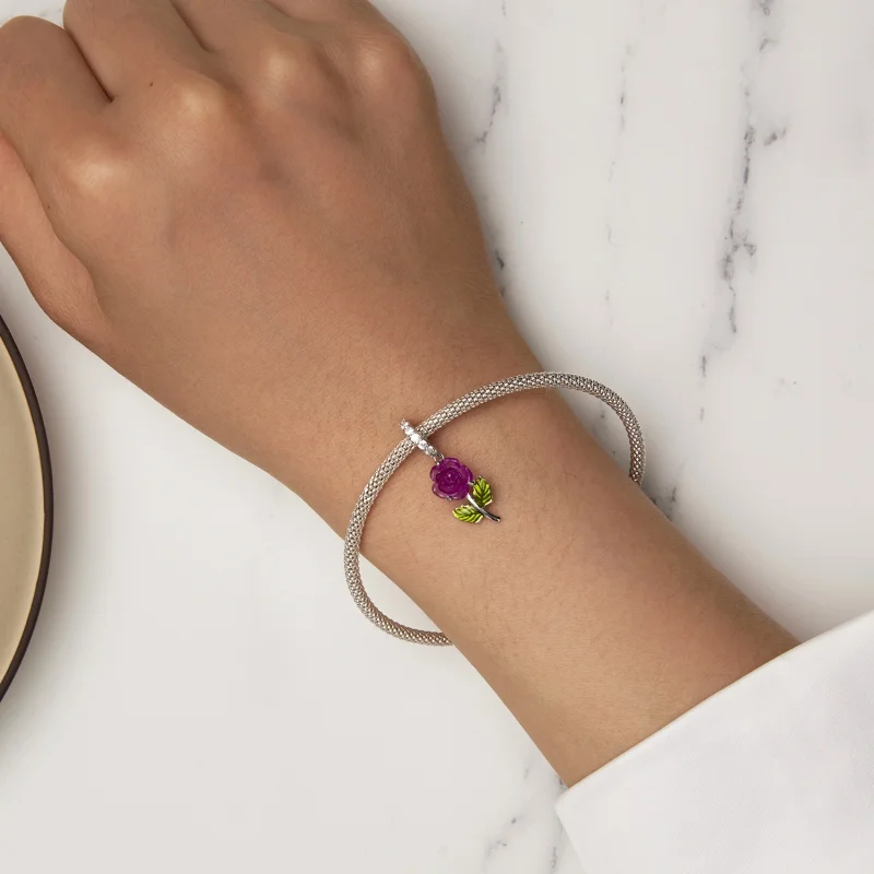 (imagem para) Pingente Estilo Pandora Rosa de Cristal - BSC824-VT - Visualizar 5