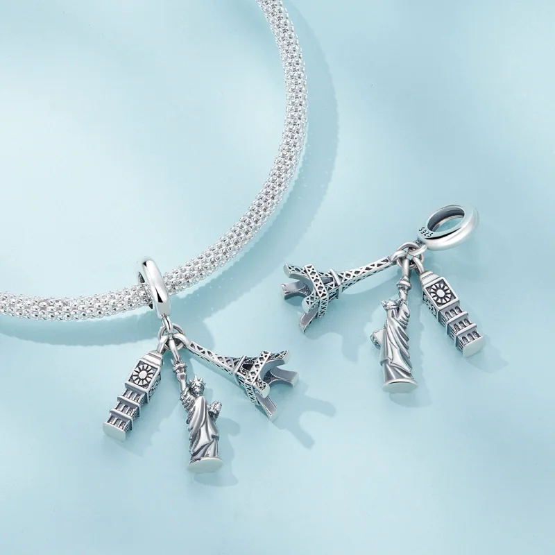 (imagem para) Pingente Estilo Pandora Viagem Global - SCC2483 - Visualizar 4