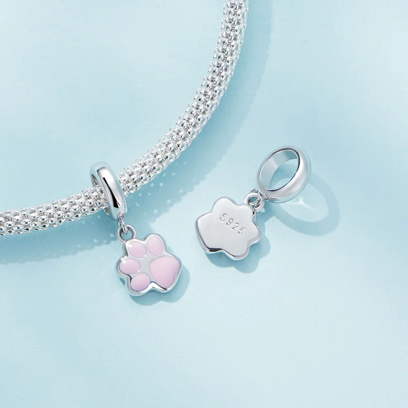 (imagem para) Pingente Mini Garra de Gato Branco Estilo Pandora - SCC2476-A - Visualizar 4