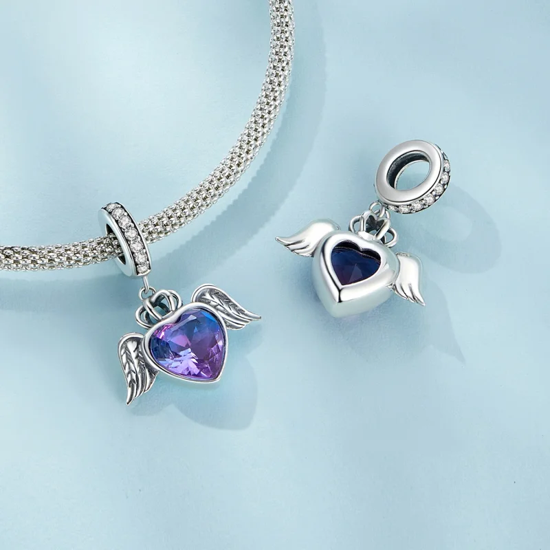 (imagem para) Pingente Pandora Estilo Coração com Asas em Forma de Coração - SCC2587 - Visualizar 5