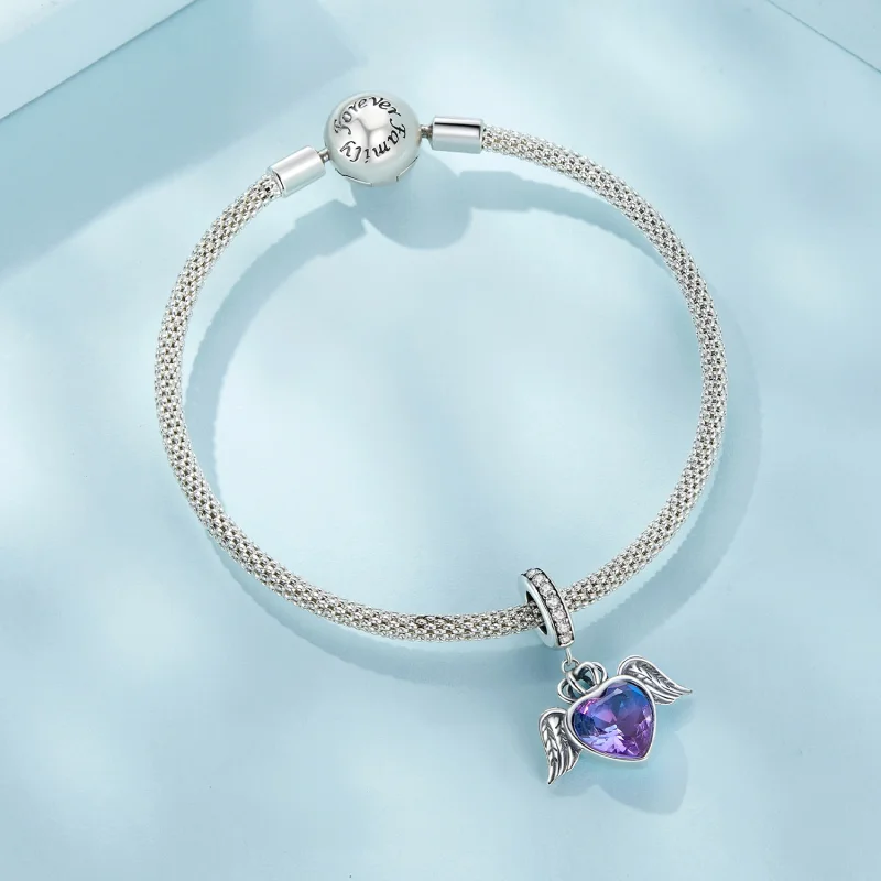 (imagem para) Pingente Pandora Estilo Coração com Asas em Forma de Coração - SCC2587 - Visualizar 6