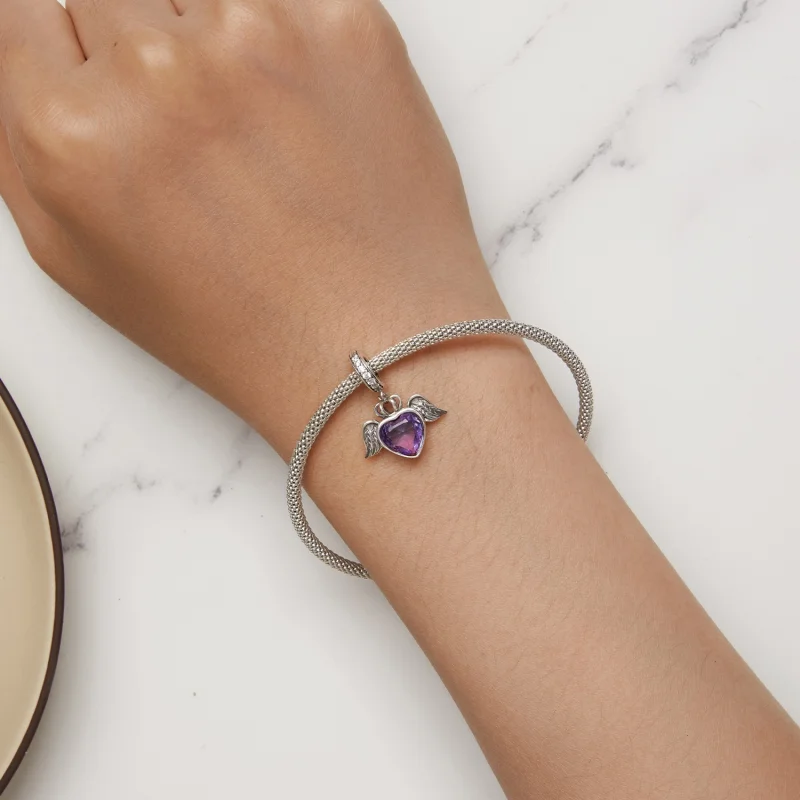 (imagem para) Pingente Pandora Estilo Coração com Asas em Forma de Coração - SCC2587 - Visualizar 7