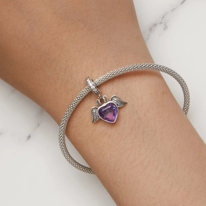 (imagem para) Pingente Pandora Estilo Coração com Asas em Forma de Coração - SCC2587 - Visualizar 8