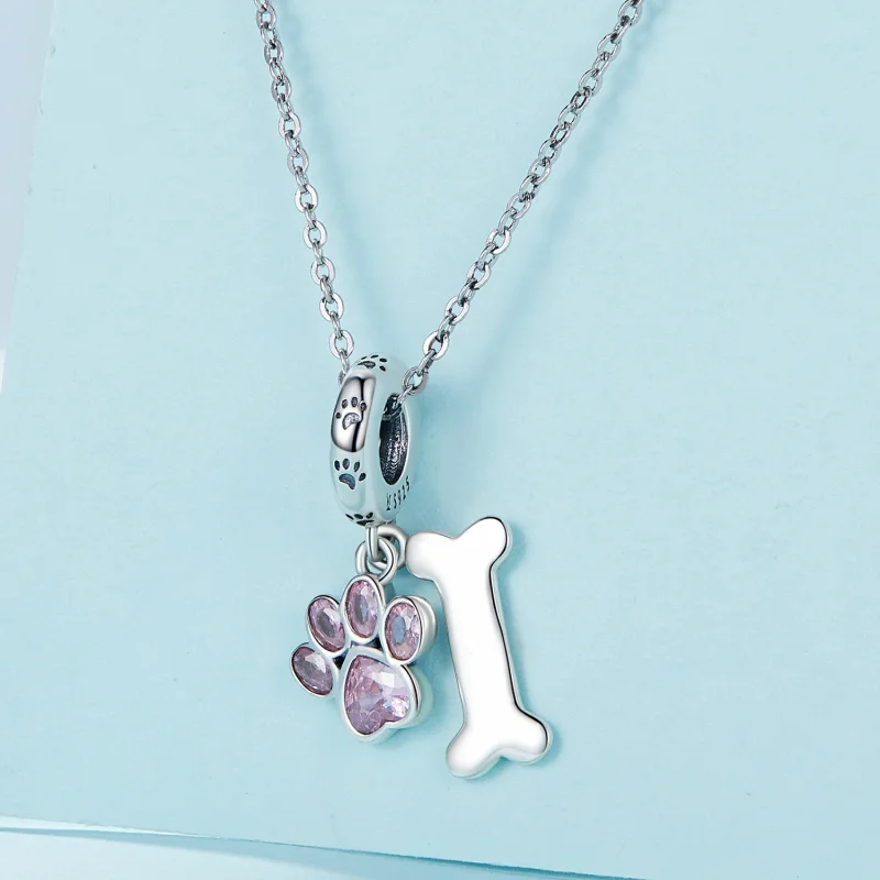 (imagem para) Pingente Pandora Estilo Pata de Cachorro Rosa com Osso - SCC2127-PK - Visualizar 2