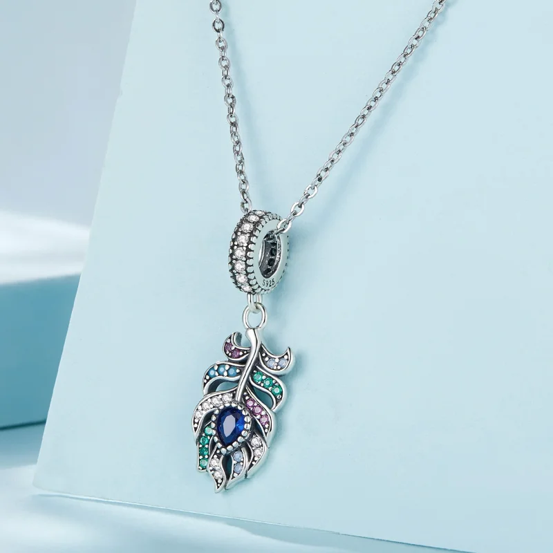 (imagem para) Pingente Pandora Estilo Pena de Pavão - SCC2590 - Visualizar 3