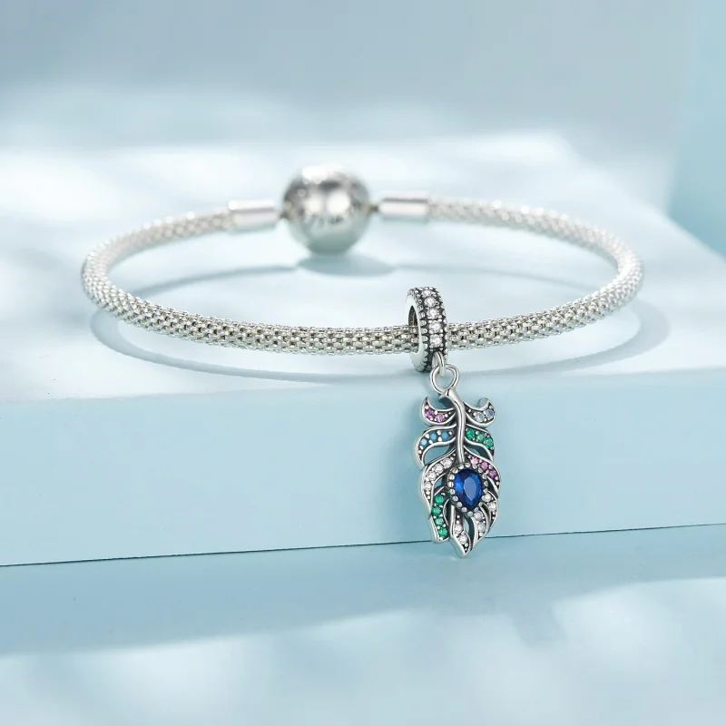 (imagem para) Pingente Pandora Estilo Pena de Pavão - SCC2590 - Visualizar 4