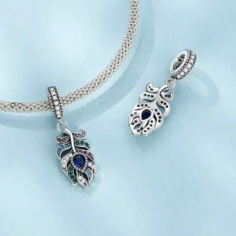 (imagem para) Pingente Pandora Estilo Pena de Pavão - SCC2590 - Visualizar 5