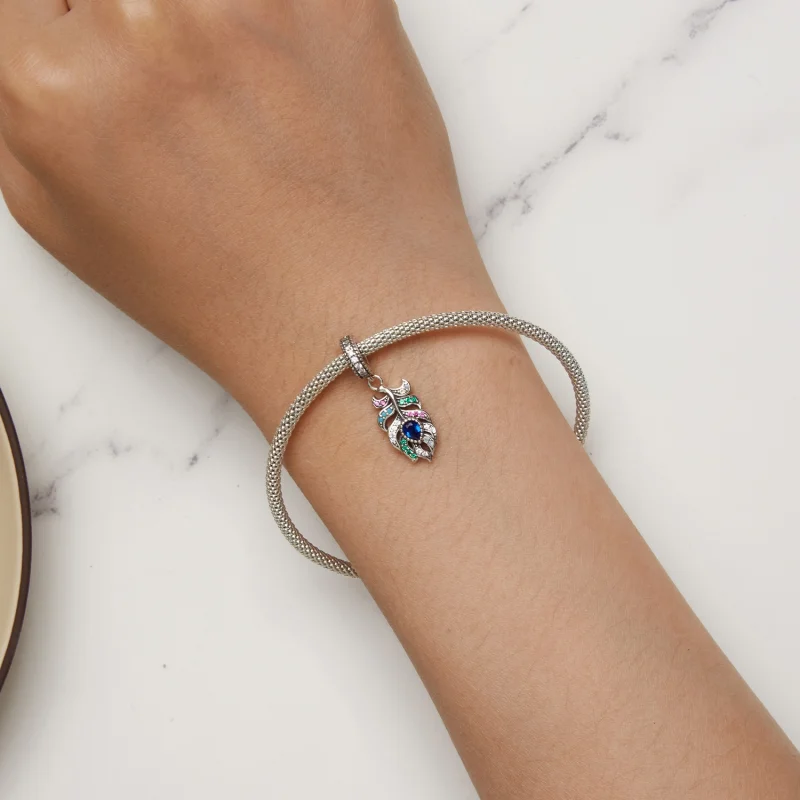 (imagem para) Pingente Pandora Estilo Pena de Pavão - SCC2590 - Visualizar 7