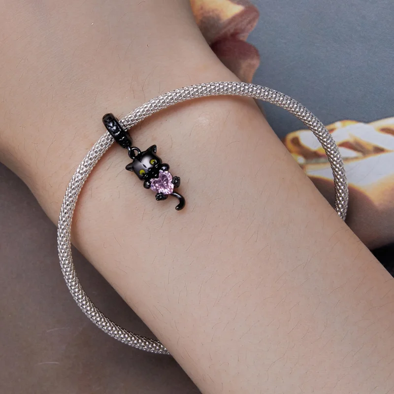 (imagem para) Pingente Pandora Estilo Pequeno Gato Preto - BSC800 - Visualizar 5