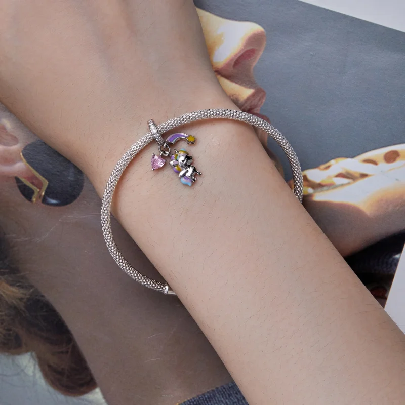 (imagem para) Pingente Pandora Style Unicórnio Arco-íris - SCC2468 - Visualizar 5