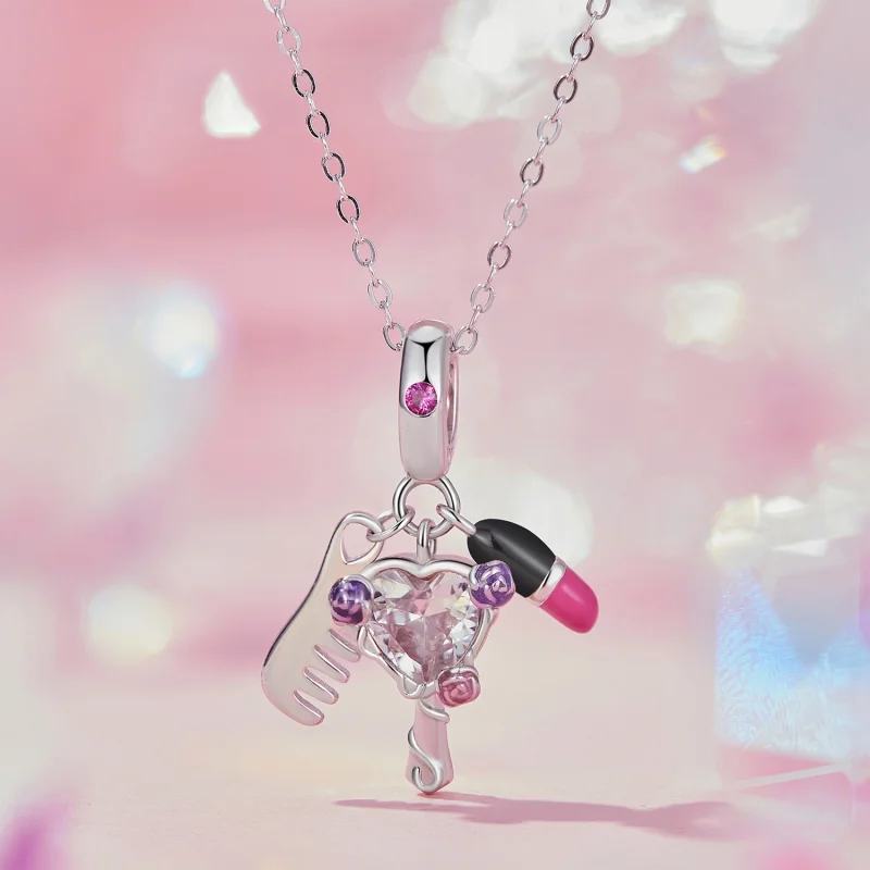 (imagem para) Pingente Pente, Batom e Espelho Pandora Style - SCC2474 - Visualizar 2