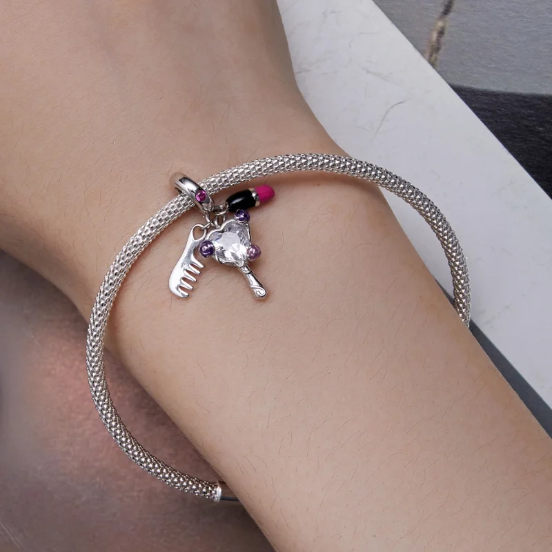 (imagem para) Pingente Pente, Batom e Espelho Pandora Style - SCC2474 - Visualizar 4