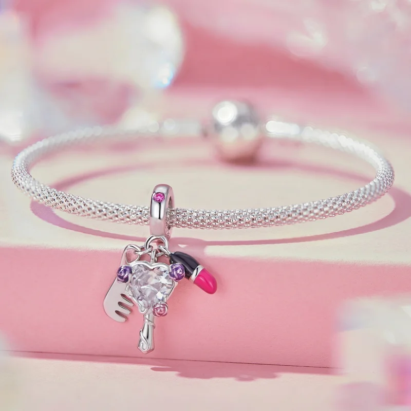 (imagem para) Pingente Pente, Batom e Espelho Pandora Style - SCC2474 - Visualizar 5