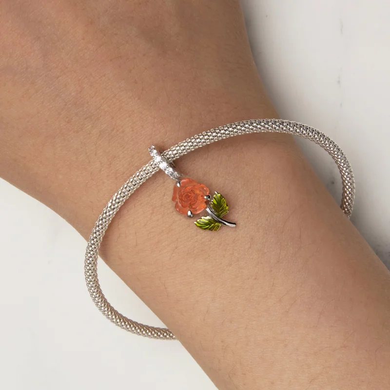 (imagem para) Pingente Rosa de Cristal Estilo Pandora - BSC824-OG - Visualizar 6