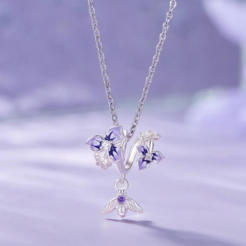 (imagem para) Pingente Suspenso de Amor-Perfeito no Estilo Pandora - SCC2584 - Visualizar 3