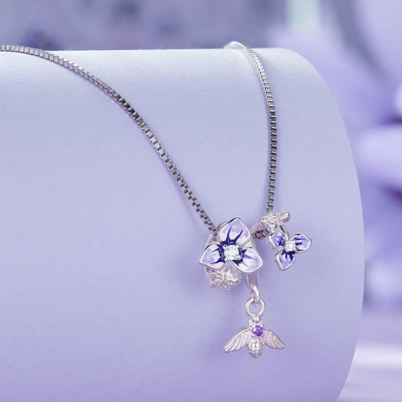 (imagem para) Pingente Suspenso de Amor-Perfeito no Estilo Pandora - SCC2584 - Visualizar 4