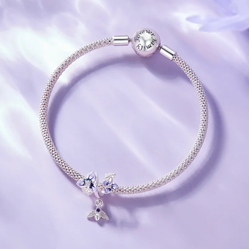 (imagem para) Pingente Suspenso de Amor-Perfeito no Estilo Pandora - SCC2584 - Visualizar 7