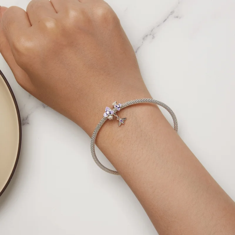 (imagem para) Pingente Suspenso de Amor-Perfeito no Estilo Pandora - SCC2584 - Visualizar 8