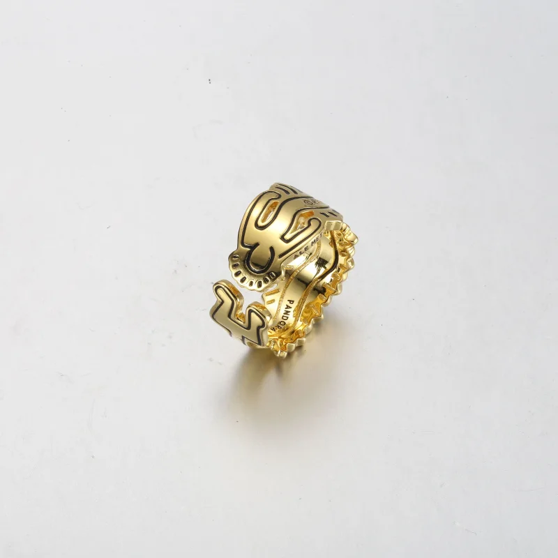 (imagem para) Anel Aberto Figura Ondulada Keith Haring™ x Pandora - 162226C01 - Visualizar 4