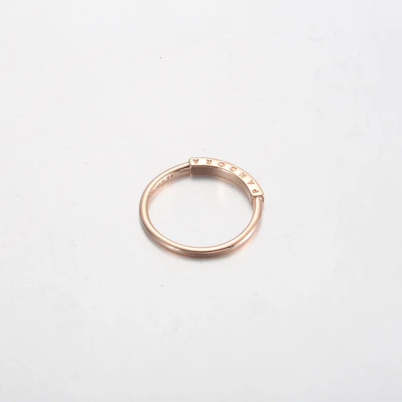 (imagem para) Anel I-D Pavé Signature Pandora - 182283C01 - Visualizar 4