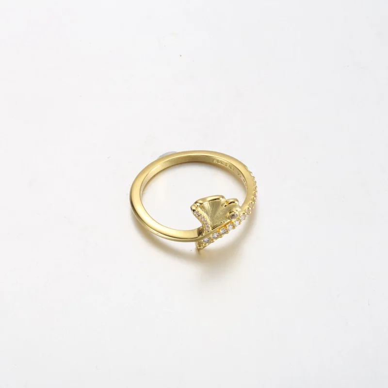(imagem para) Anel Pandora Ginkgo banhado a ouro 14k - 162444C01 - Visualizar 3