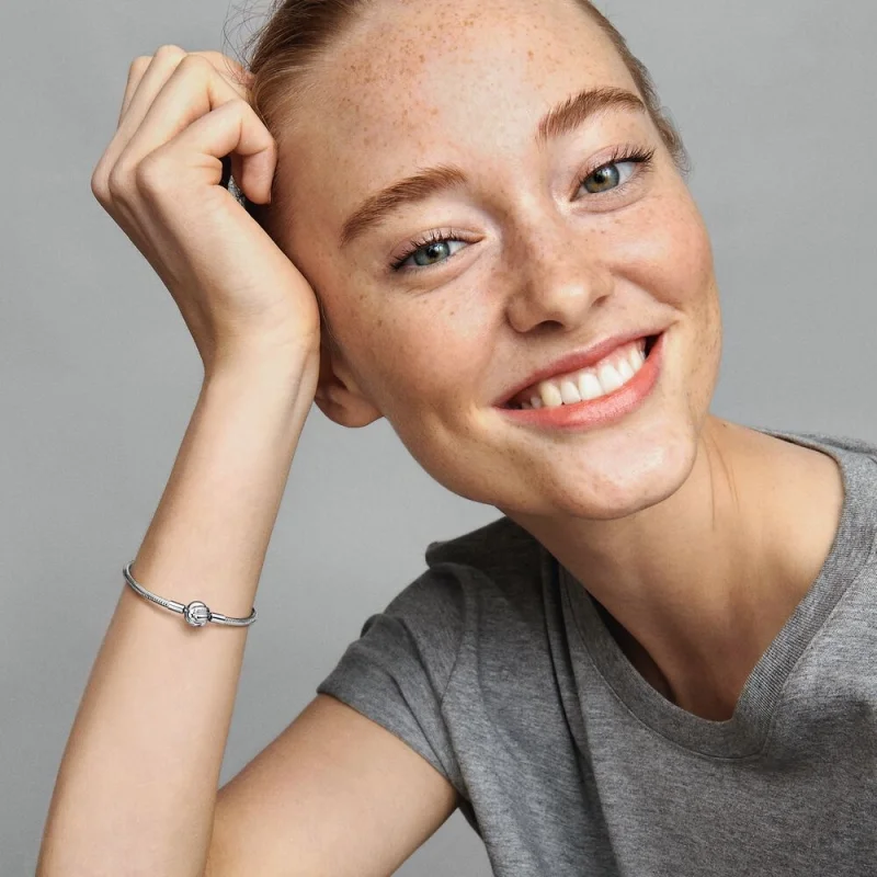 (imagem para) Bracelete de corrente cobra em prata esterlina com fivela de nó do amor - 592422 - Visualizar 6